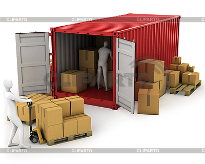 3048015-two-workers-unload-container